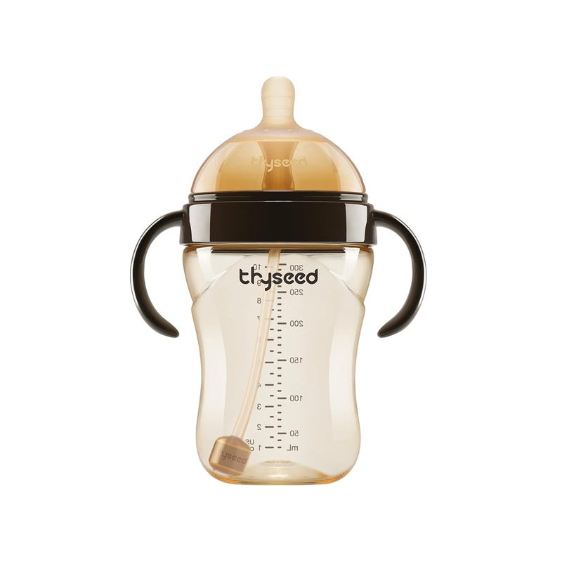 thyseed PPSU Natural Breast-Like Bottle with Nipple(7-10 Months),10oz，1pack - Image 1